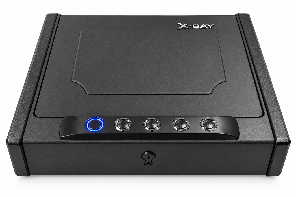 X-BAY XB-1000 Parmak İzli Dijital Çelik Tabanca ve Değerli Eşya Kasası