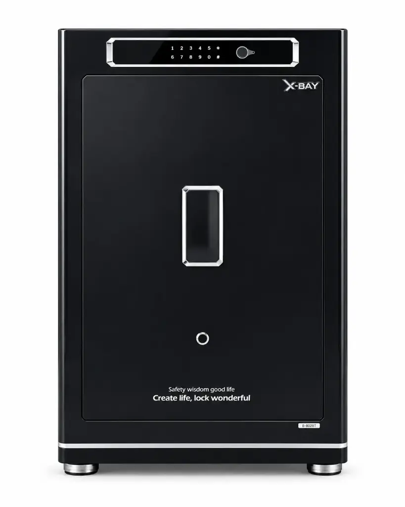 X-BAY XB-W800 Parmak İzli Dijital Şifreli 4 Saat Mekanizmalı Çelik Para Kasası